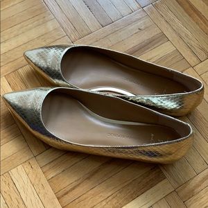 Banana Republic Gold Metallic Flats